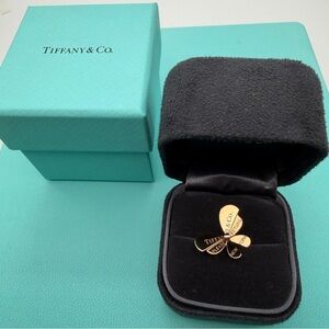 Tiffany & Co New love bug butterfly size 6 18kt rose gold & 925 sterling silver